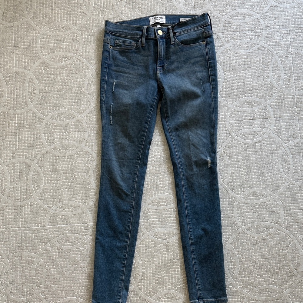 Frame Denim Women's Deep Indigo Skinny Jeans